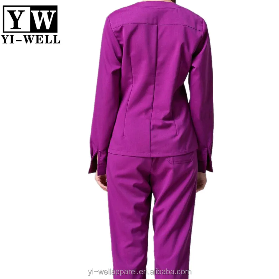 New style hot sale long sleeve nurse uniform set fashionable nurse uniform designs