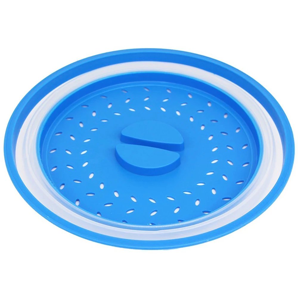 Bpa Free Prevents Food Splatter Perforated For Ventilation Silicone Collapsible Dome Flat Bowl Plate Lid Microwave Hover Cover
