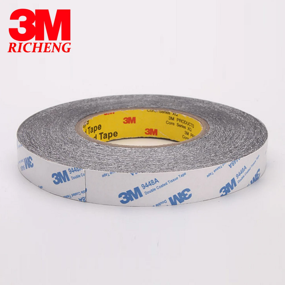 3M 9448AB Extremely Strong Double Sided Tape for Mobile Phones, Electronics, Craft, 1mm-20mm Variations (1mm)