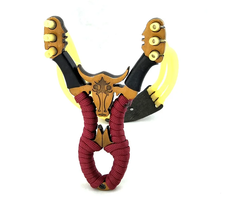 Metal Rubber Powerful Catapult Folding Hunting Slingshot Bands Outdoor SP011