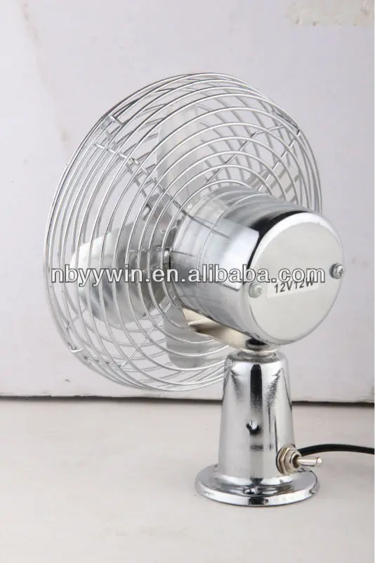 12V/24V Metal Interior Car Van Caravan Lighter ON/OFF Vehicle Cooling Metal Fan