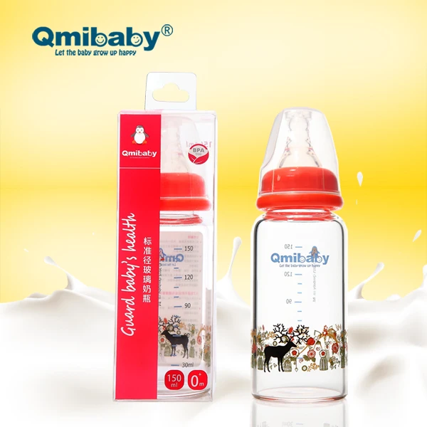 Best selling custom small baby feeding glass bottle in high quality from manufacturer