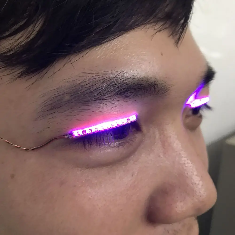 Hot selling cool light colorful flashing LED eyelashes eyelash extension led lamp