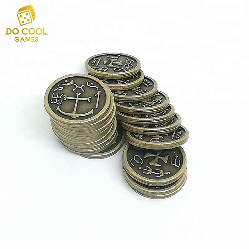 Factory wholesale antique custom design metal coins for board game