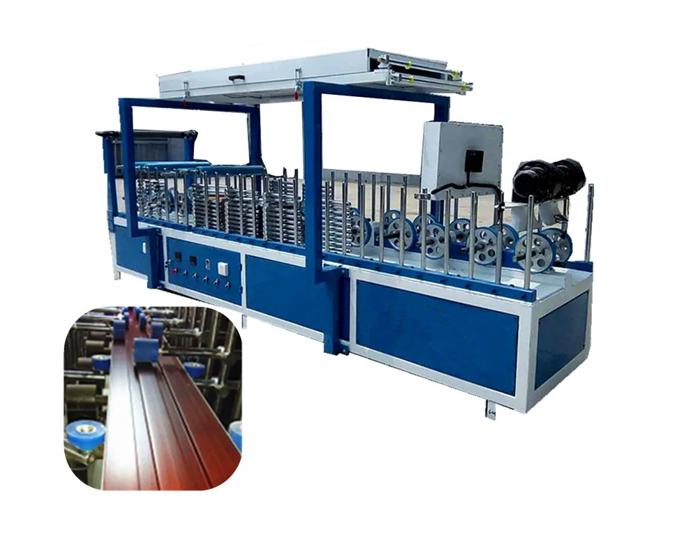 
PVC multifunction cold glue profile wrapping machine in funiture 