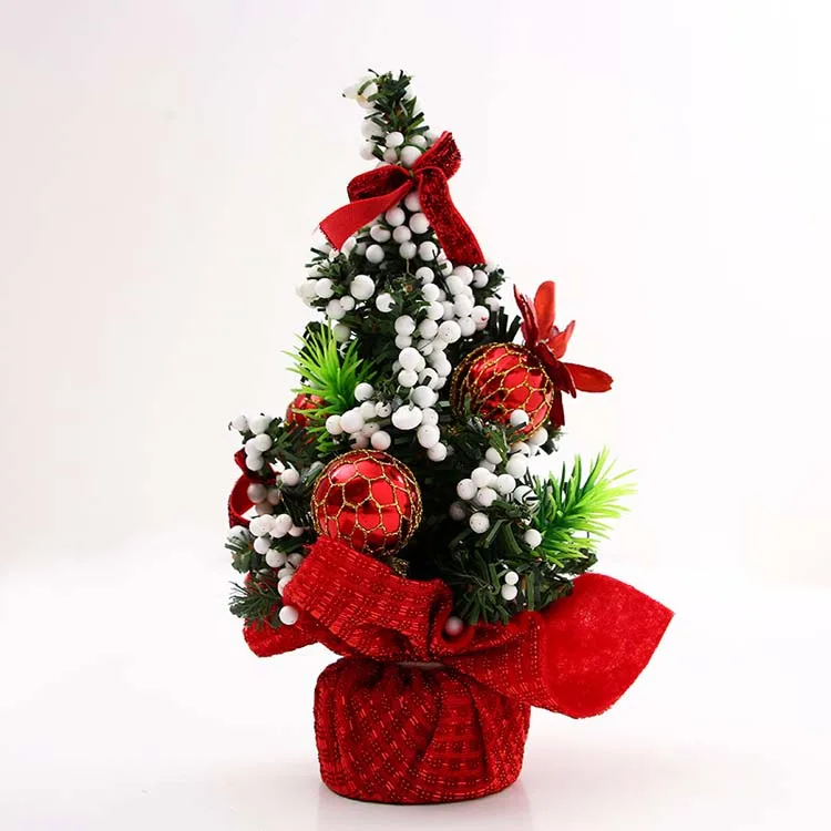
20cm Tabletop Stand Christmas Tree Decoration Artificial Mini Christmas Tree 