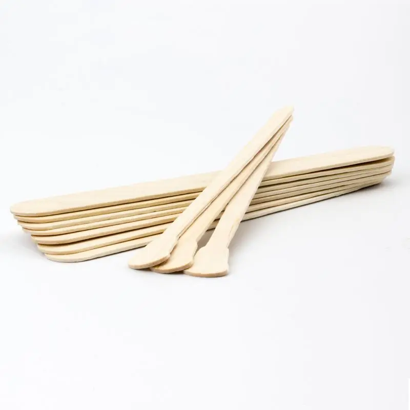 Depilatory wax sticks wooden wax applicator spatula for body face