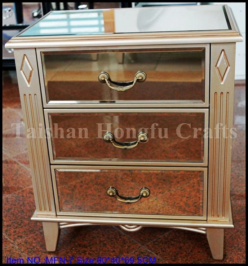 
2015 new design antique mirror cabinet,bedside table,mirror furniture 