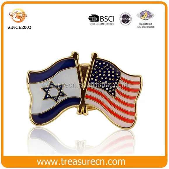 Custom Heart Flag Metal Enamel Cheap Lapel Pins