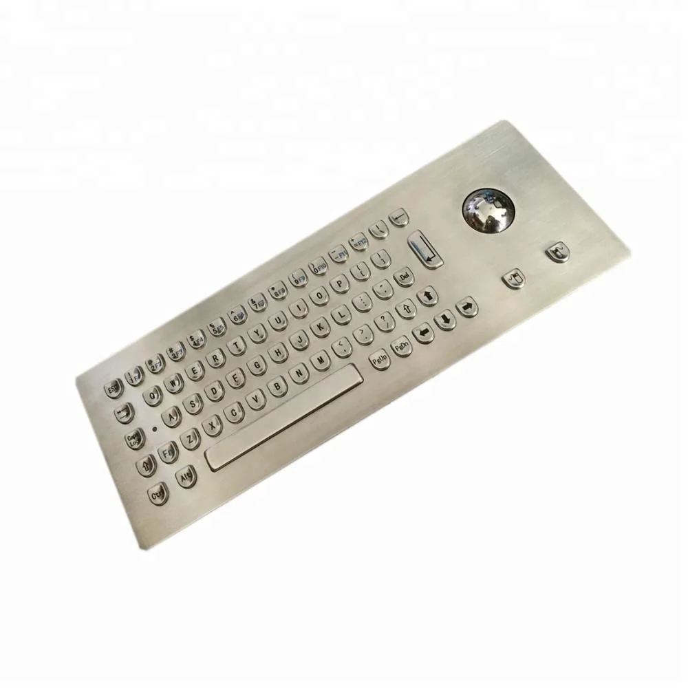 stainless steel keyboard with 89 keys and optical trackball