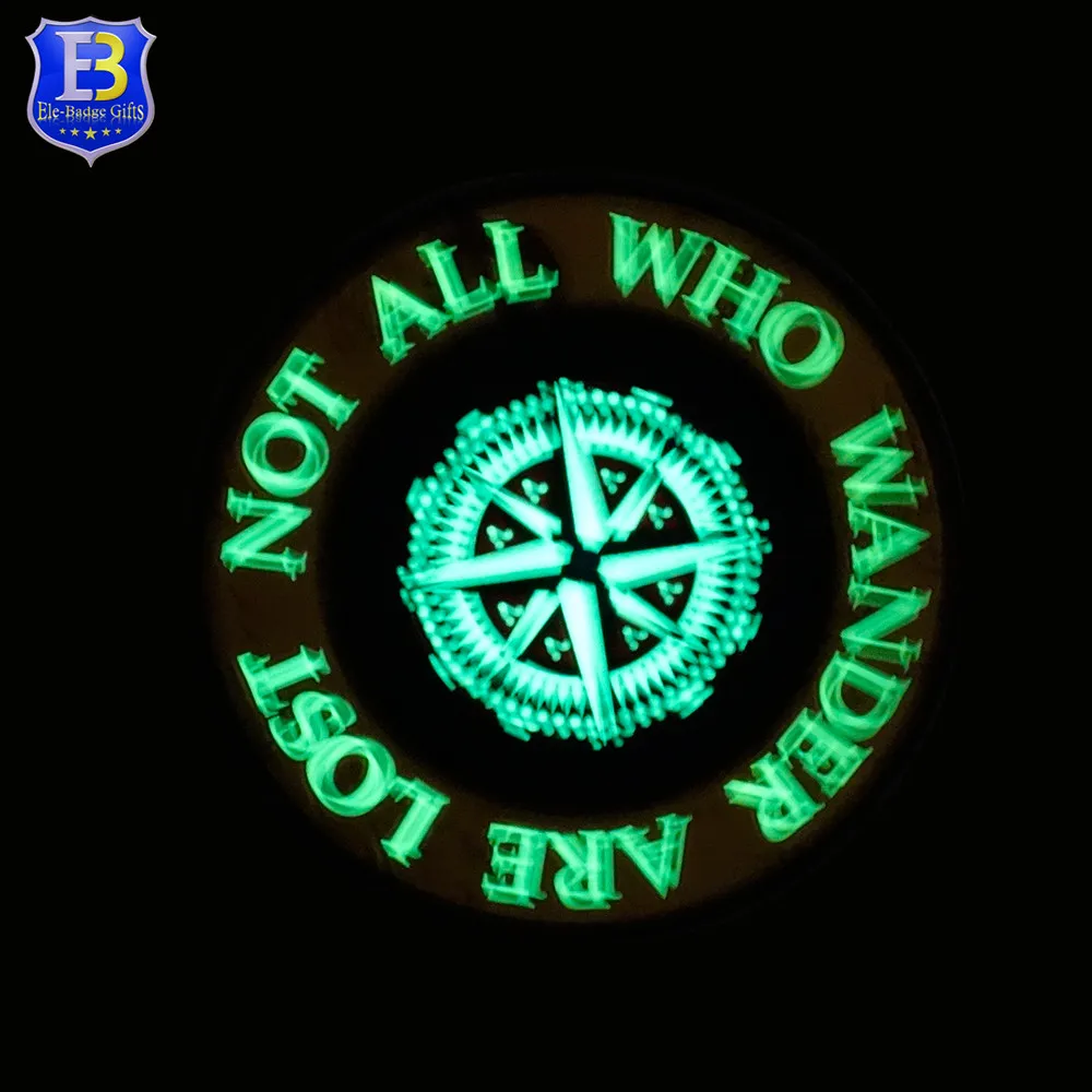 Custom Luminous Label Grow In The Dark Skullcandy Patch,3d Private Label Clothing