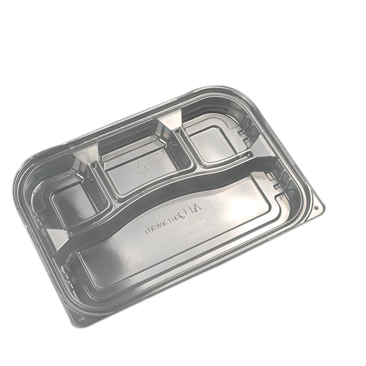Wholesale Plastic Packaging Containers Plastic Serving Tray Black Stackable Trays For Food