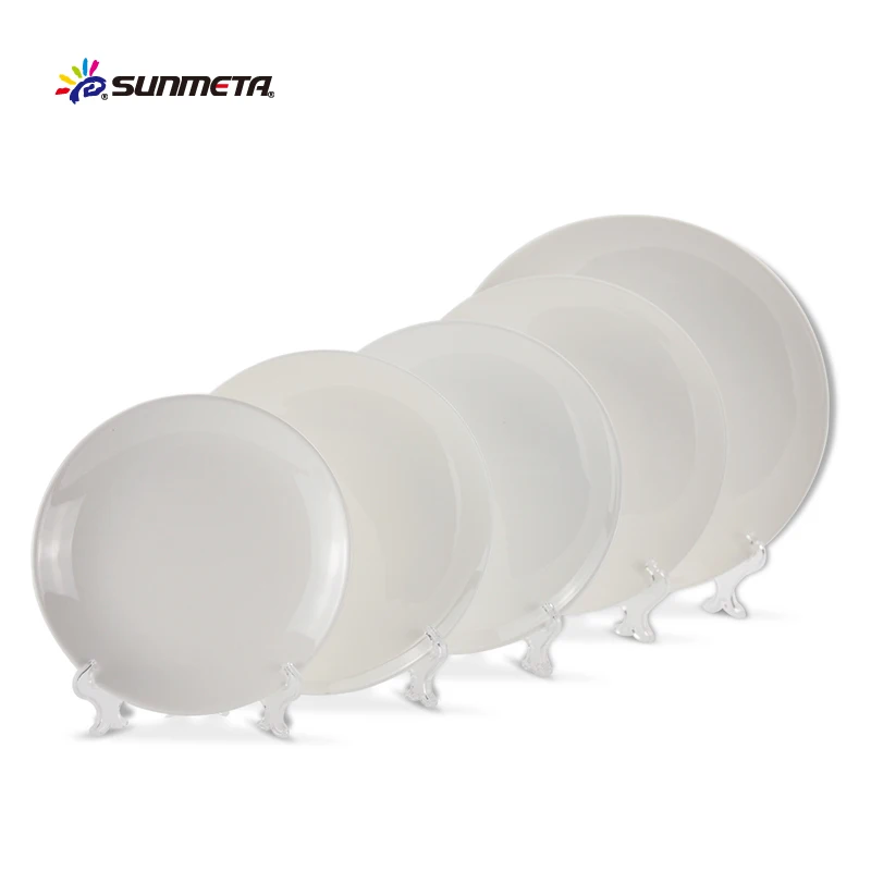 sunmeta cheap ceramic plates sublimation blank ceramic moon plate CP11A