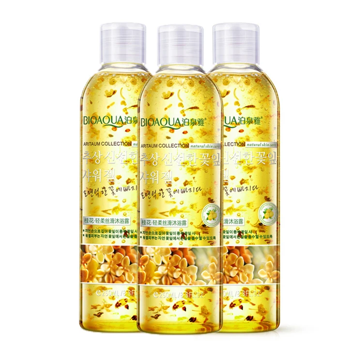 
OEM Bioaqua продукты для ухода за телом османтус цветок Увлажнение Отбеливание кожи гель для душа 