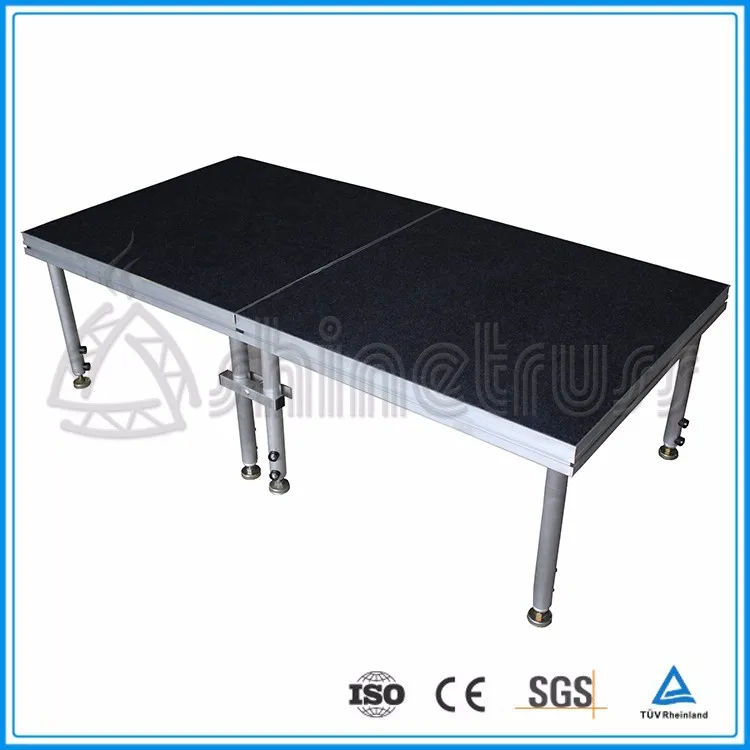 
 Anti-Slip 1.22 м * 1.22 м Концерт Модульные Алюминиевые Черный Этап  