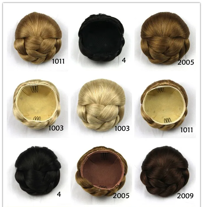 1PCS Womens Synthetic Fake Hair Bun Wig Hair Chignons Roller Hepburn Hairpiece Clip Buns Toupee Bun