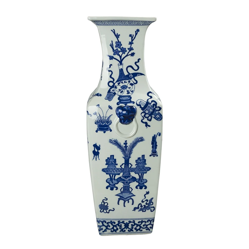 Capital of porcelain blue and white chinese ceramic vase for home decor