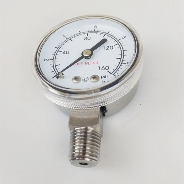 NAI-LOK stainless steel 316 argon pressure gauge small gas meter from measurement instrument
