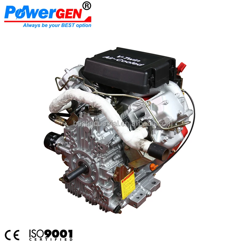 Hot Sale!!! POWERGEN Electric Start 4 Stroke Air cooled 2 Cylinder Diesel Engine 25HP for Motorcycle