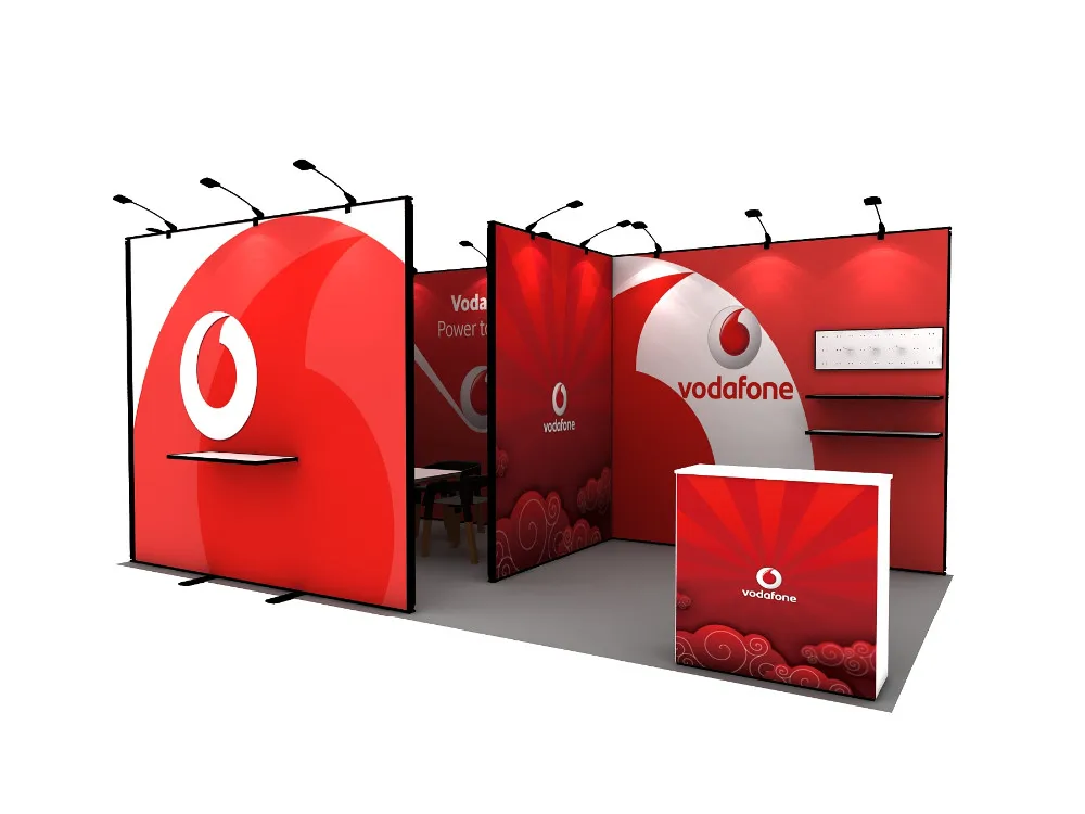 China Factory Price Modular Exhibition stands 10x20 Trade show booth with aluminum small corner expo booth