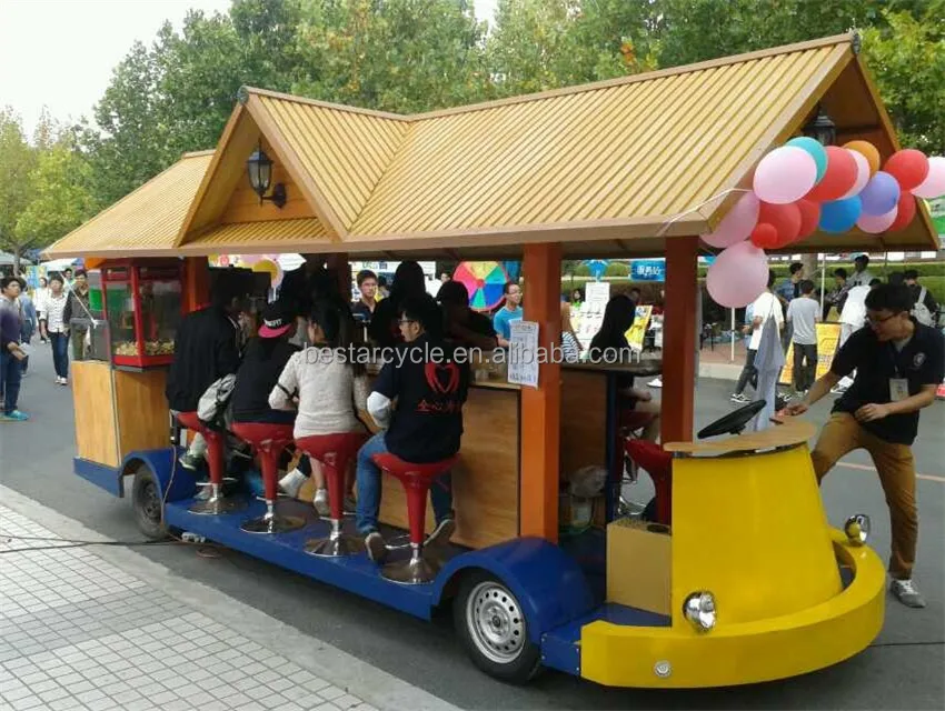 Новый европейский стиль четыре колеса с открытым верхом экскурсионные питание и кофе автобус