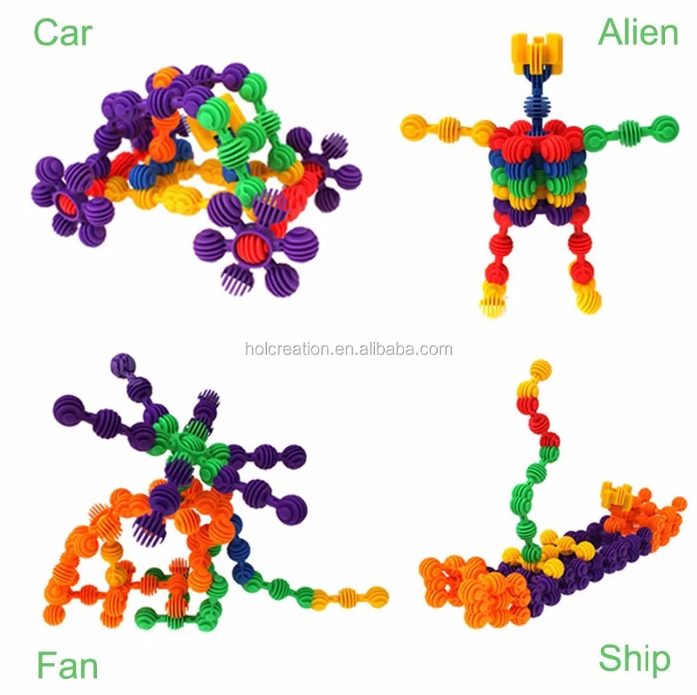 Snowflakes Toy Building Blocks Bars Different Shape Educational Construction Engineering Set 3D Puzzle Blocks DIY Toy