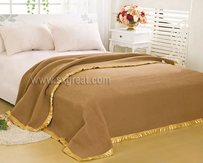 Factory price newest 100 wool blanket manufacturers in china for home bedding, travel