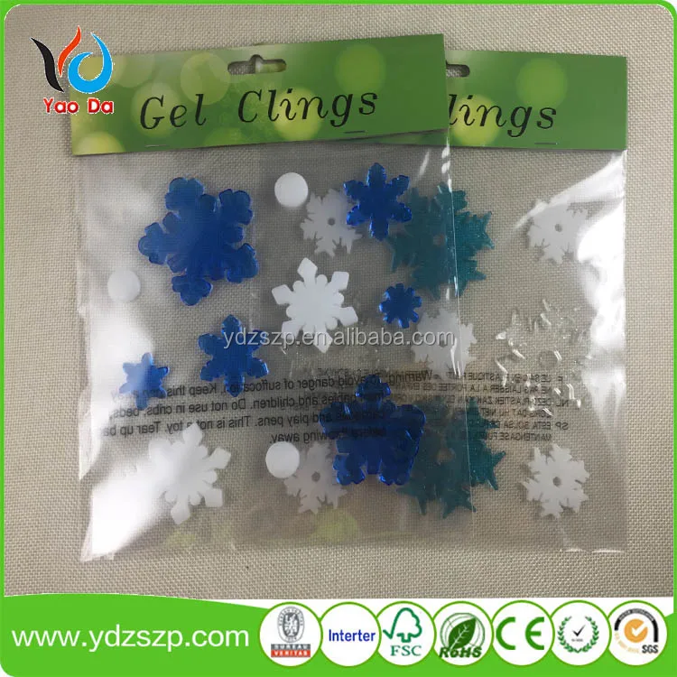 gel gems window gel art sticker glass sticker 3D silica gel sticker for windows Christmas