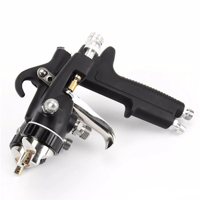 
Double 1.4mm nozzle pressure spray gun Nano chrome painting dual head Air pneumatic pressure sprayer compress 