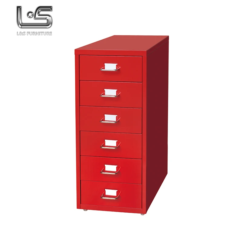Metal corner storage cabinet 6 drawer steel locker cabinet