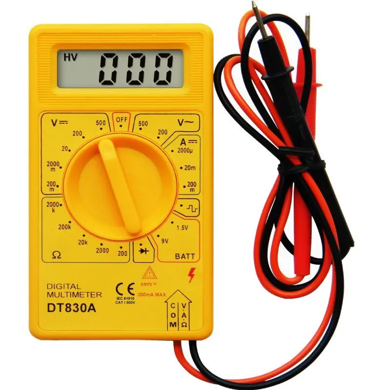 CE CAT I Digital Multimeter with battery test DT830A