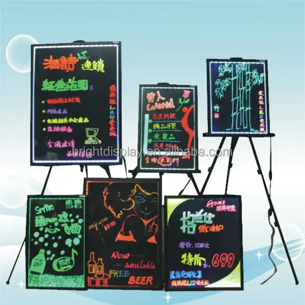 2017 hot sales hign quality various color neon light transparent acrylic LED writing board