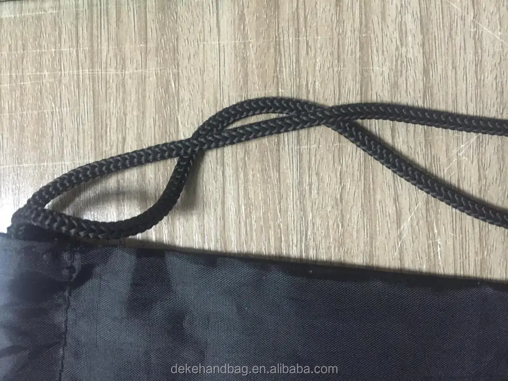 Hot selling Shopping Draw String Backpack 210d Polyester Packing Drawstring Bag Sport Gym Black Nylon Drawstring Backpack