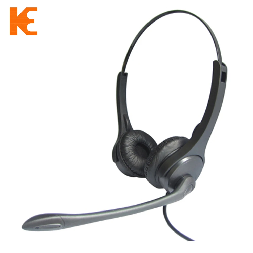 
Call center headset with noise cancelling microphone amd QD plug 