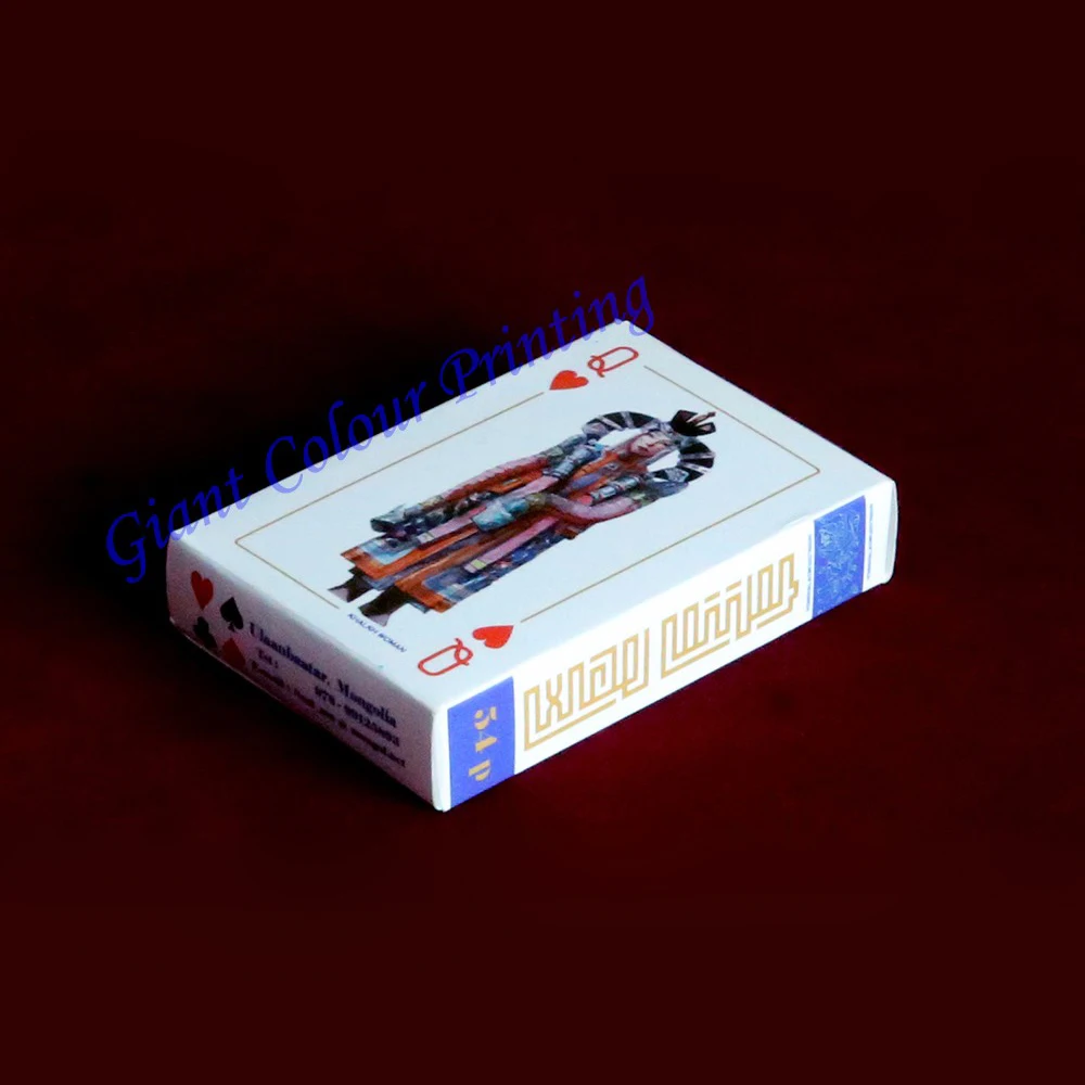Mongolia ethnic costumes bridge size 56 cards paper made playing cards