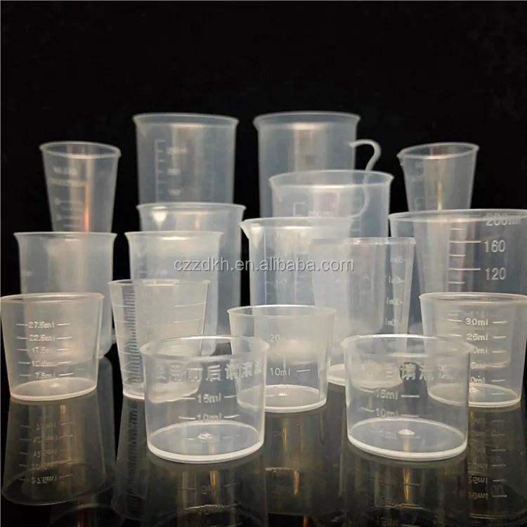 Wholesale 15ml 25ml 30ml 50ml plastic measuring beaker Cups with Graduated