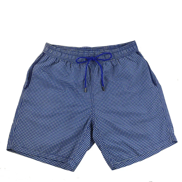 
Высококачественные новейшие стильные пляжные шорты в горошек с кулиской мужские трусы большого размера плавки 