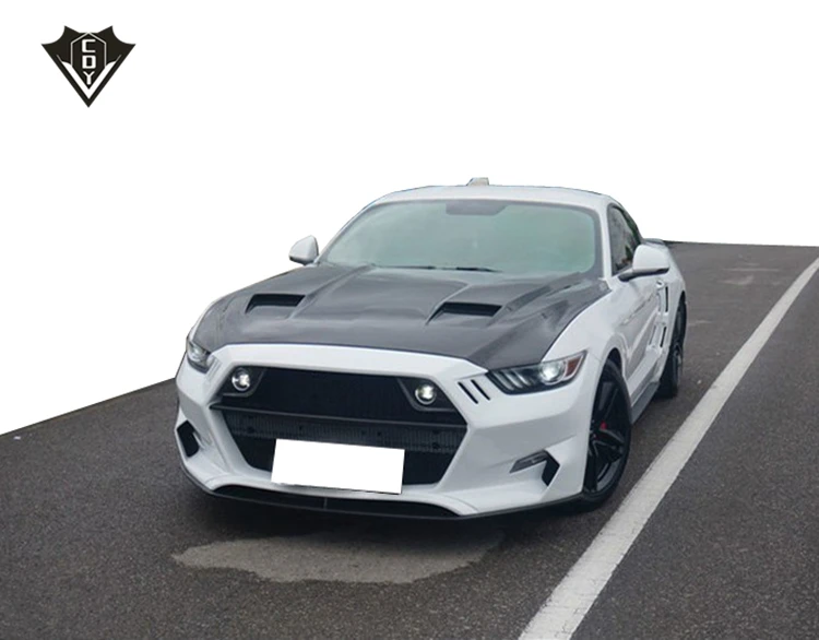For Mustang Body Kit Gas Front Bumper Hood for Mustang 2015 to