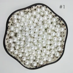 Wholesale Round Shape 5mm No Hole Colorful ABS Plastic Loose Pearl Beads Without Hole