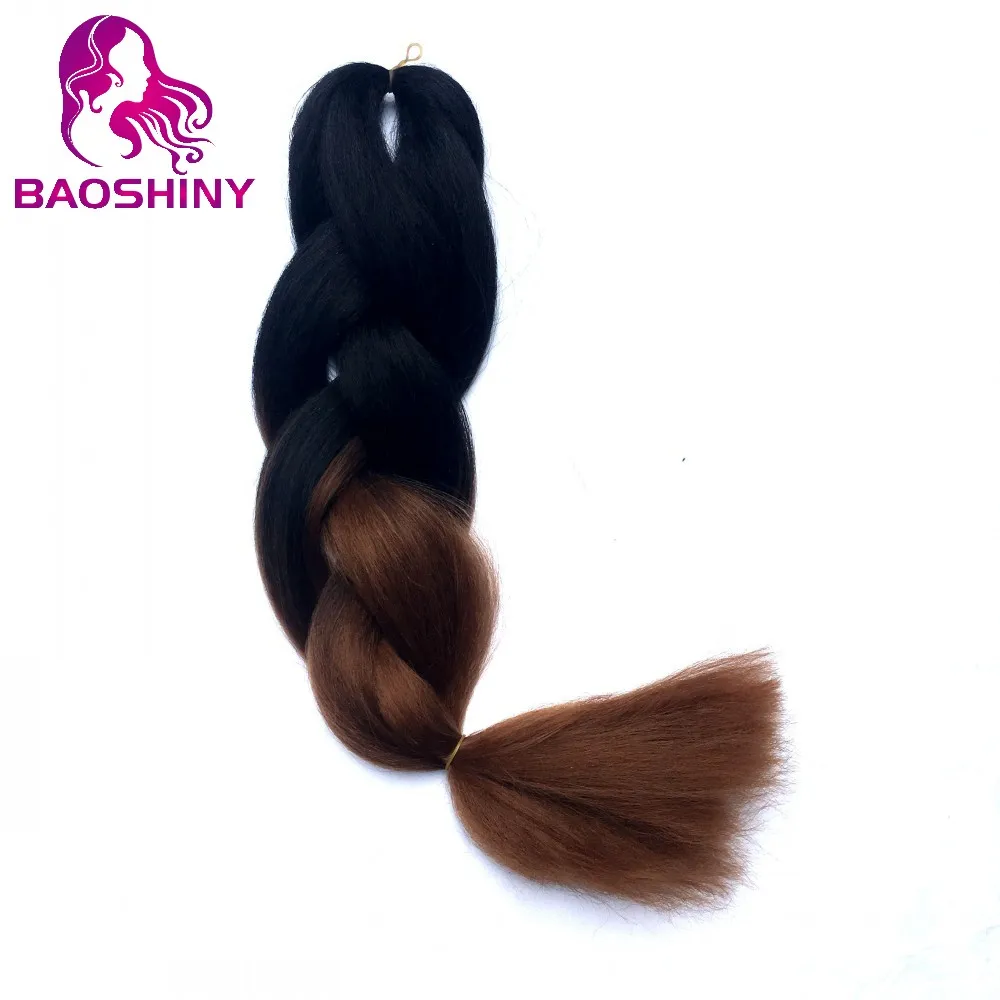 Jumbo Braiding Hair Two Colored Jumbo Braiding Hair Black+Dark Blue