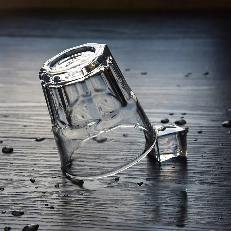 100ml 150ml Creative clear tempered glass octagonal whiskey/hoegaarden/beer cup for bar/promotional gifts