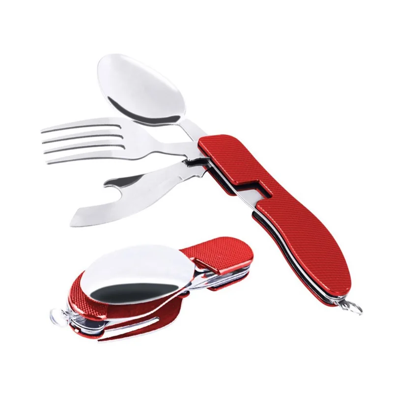 Набор съемных столовых приборов с ножом, ложкой, вилкой и открывалкой для бутылок