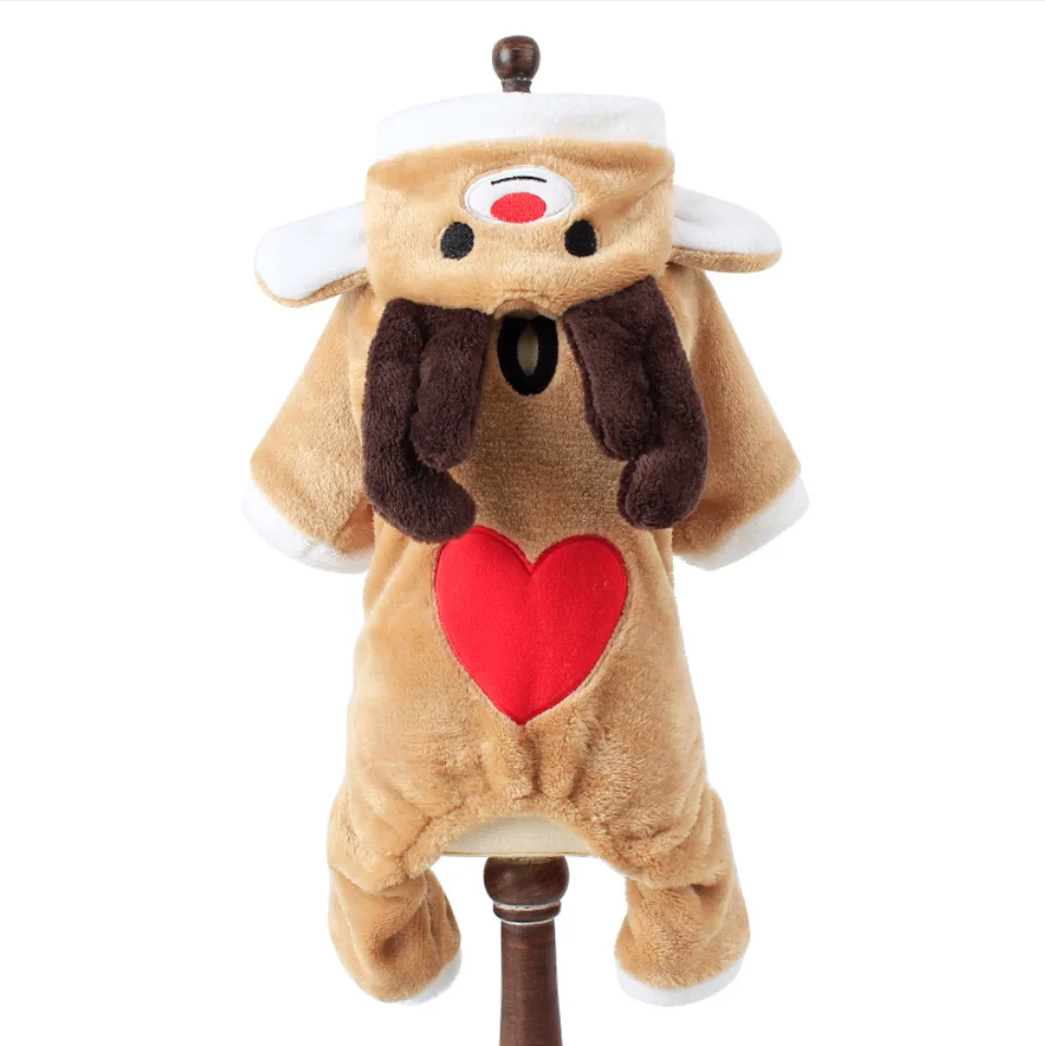 Lovely Design Pet Clothes Ten Style To Choose Coral Fleece Dog Clothes Winter