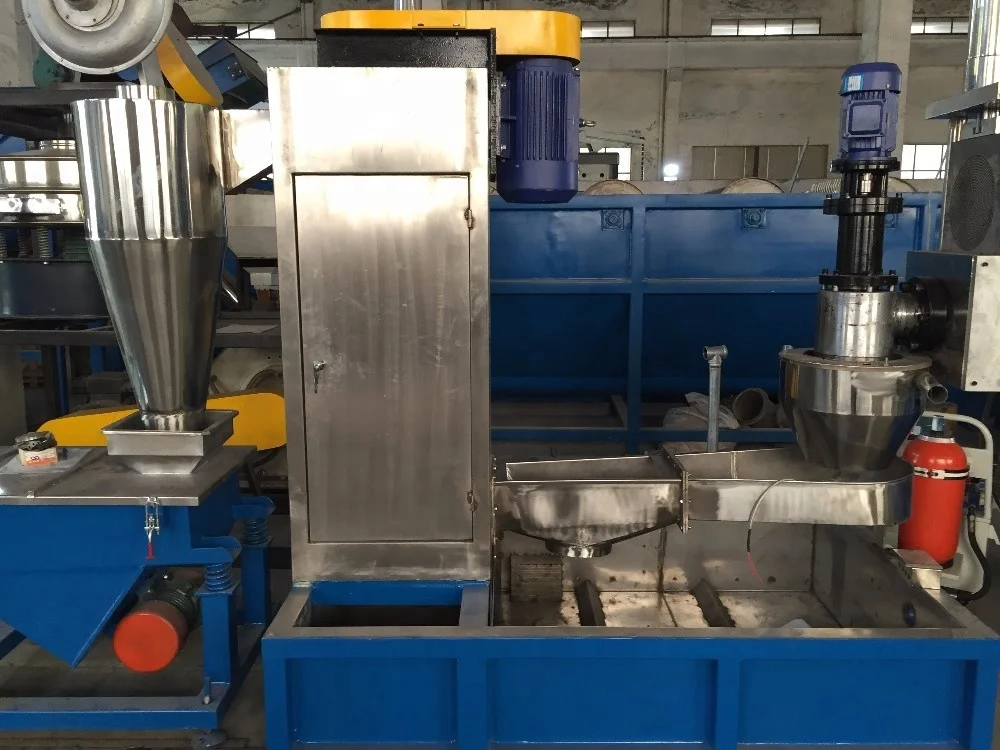 PP PE PS ABS film flakes material double stage plastic recycling granulating production line