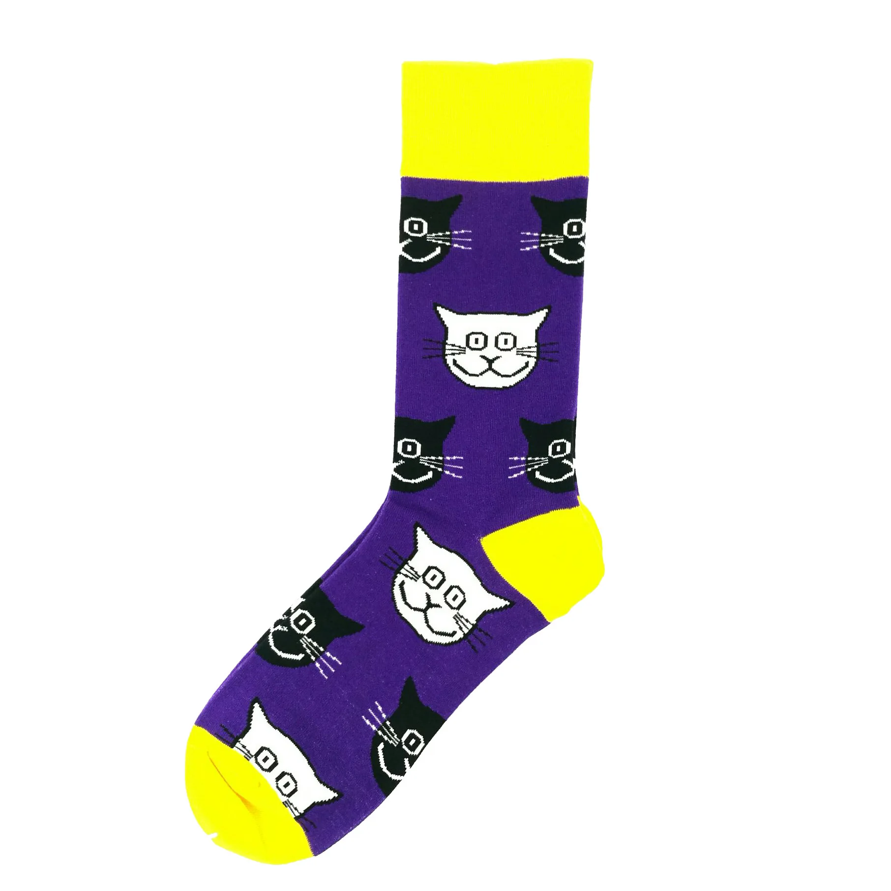 Носки Bonypony мужские резиновые, чесаный хлопок, Премиум качество, счастливая кошка, слон, забавные