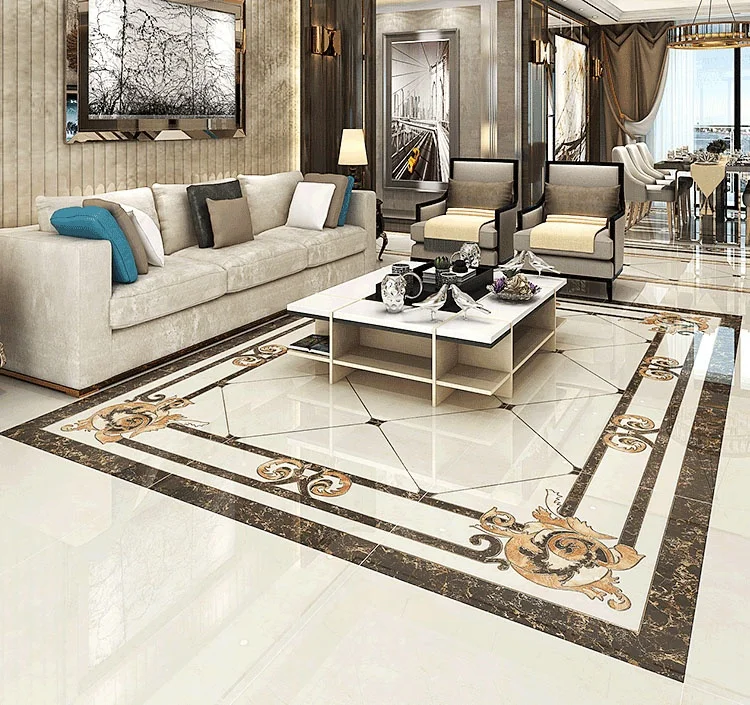 Golden Color Carpet Tile Flooring Porcelain for Lobby