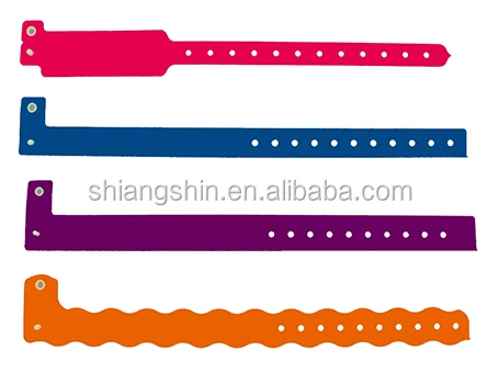 
vinyl identification wristbands for entertainment/security use 