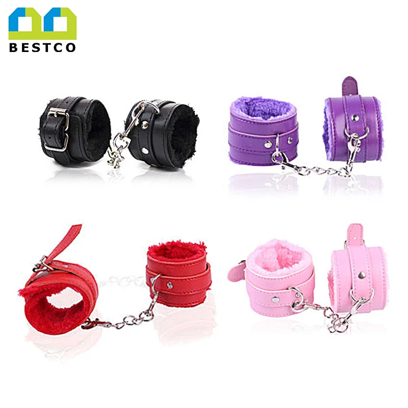 Plush bondage fetish bdsm handcuffs sex toy