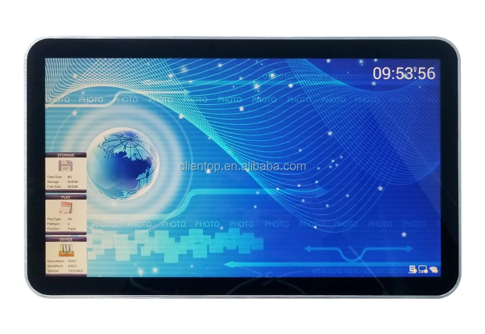 wall mounted digital signage 21.5 inch android touch screen AIO/ 2k/4k medical monitor/ advertising players with remote