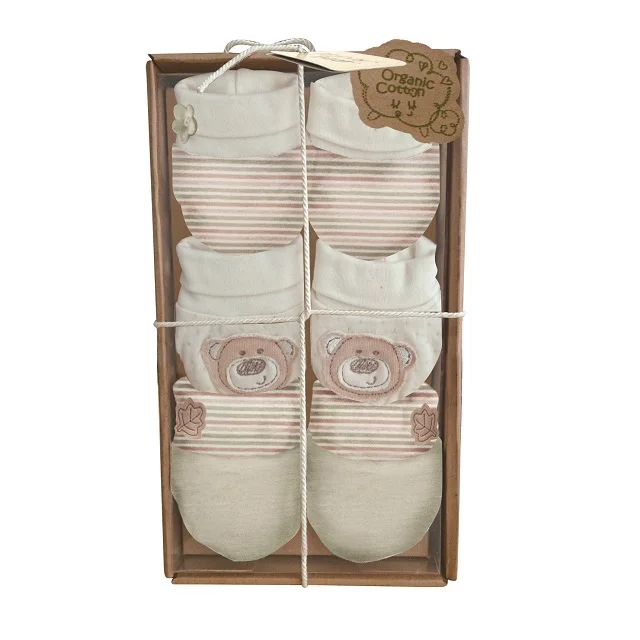 
China Factory Candy Bear Three Pairs Of Booties new born Baby Set Gift For Newborn 